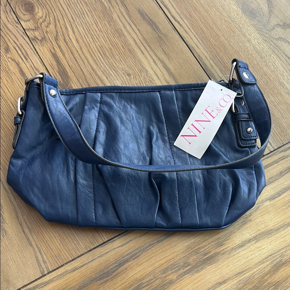 Nine & Co. Blue Pleated Shoulder Bag